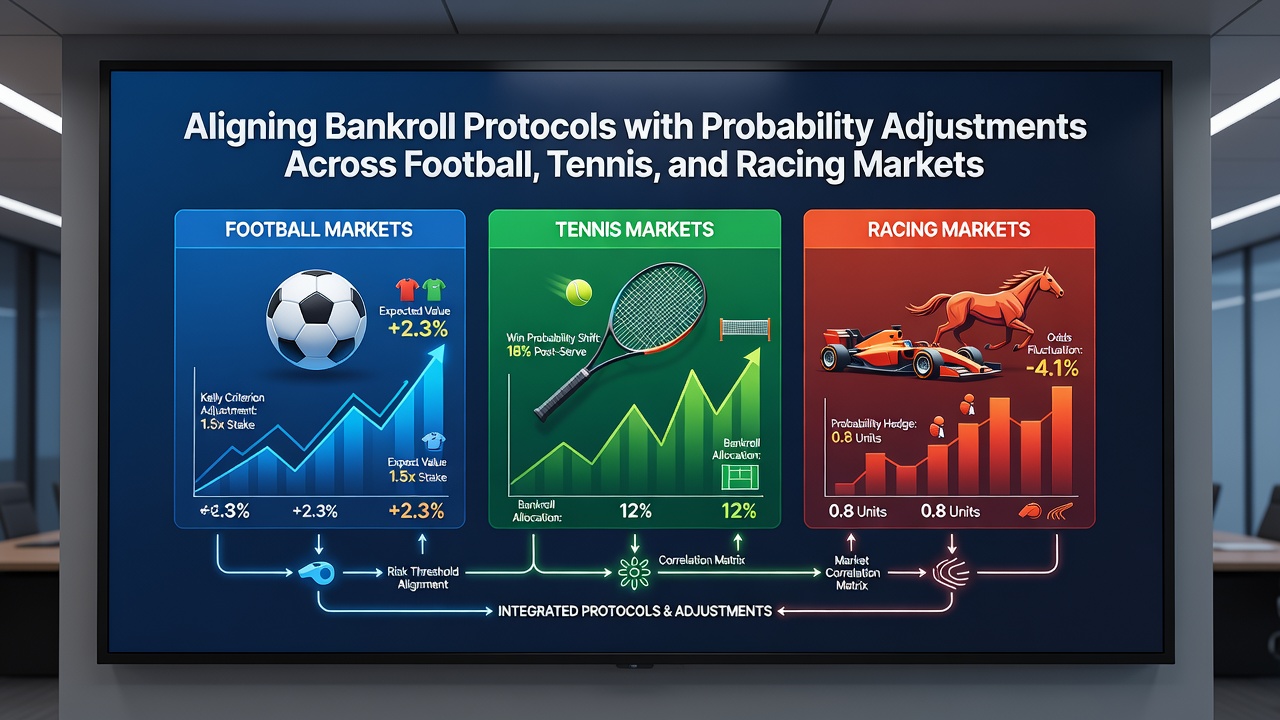Live odds movement graph illustrating bankroll recalibration in tennis and racing
