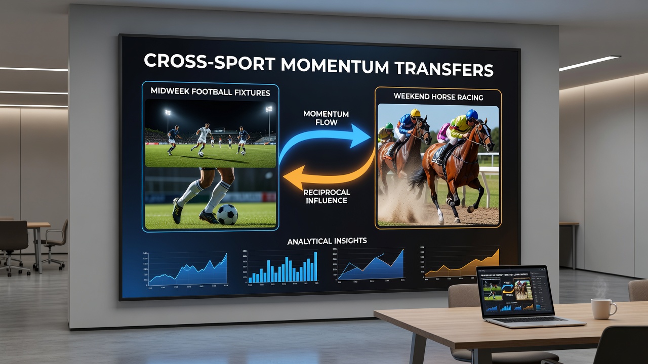 Weekend horse racing market boards showing odds adjustments linked to prior football results