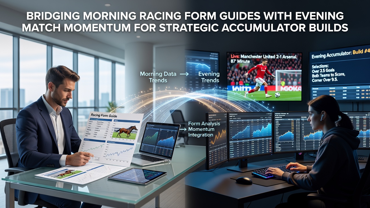 Evening sports momentum charts overlaid with racing statistics