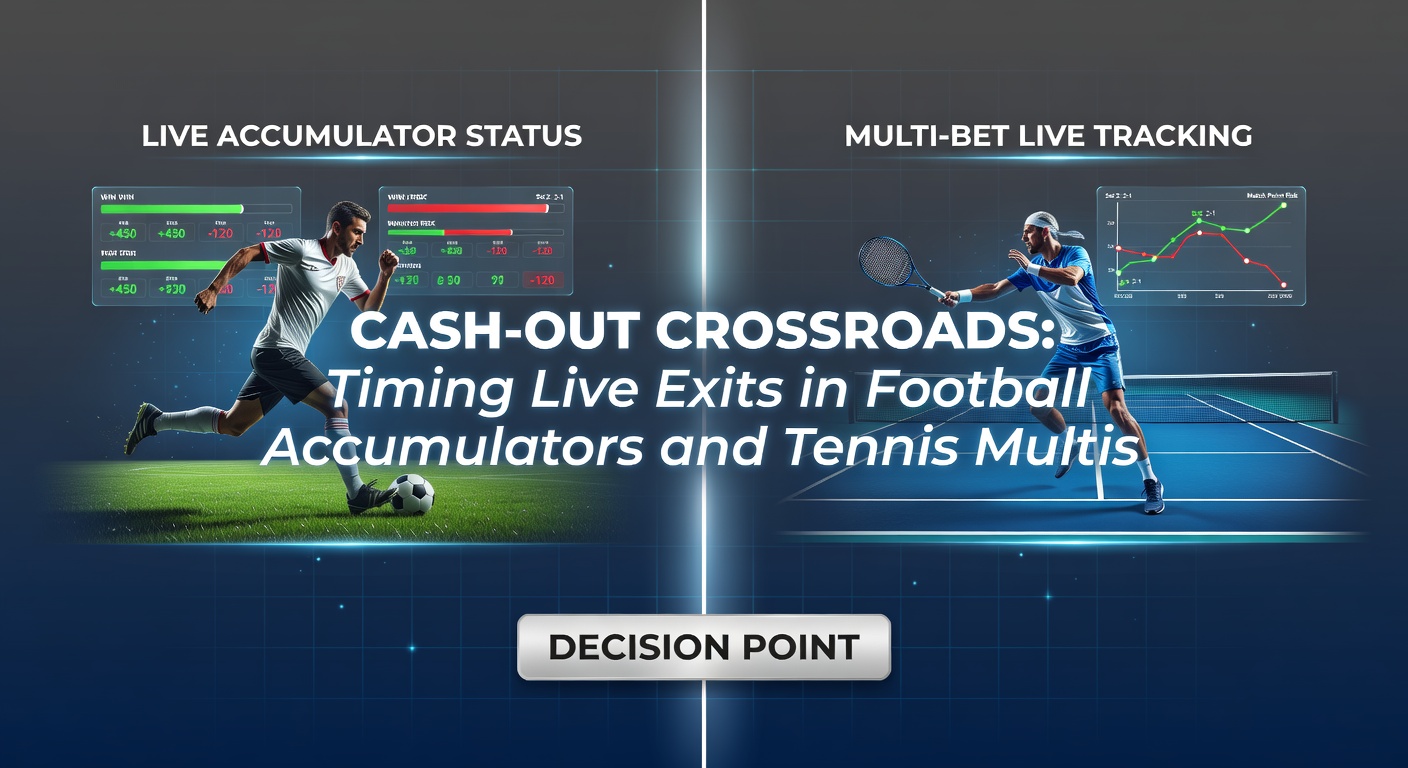 Live betting interface showing a football accumulator with cash-out option activated during a tense match moment