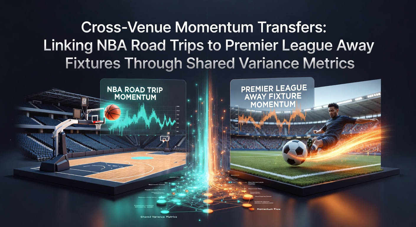 Chart displaying shared variance metrics between NBA road trip performances and Premier League away fixture results from recent seasons