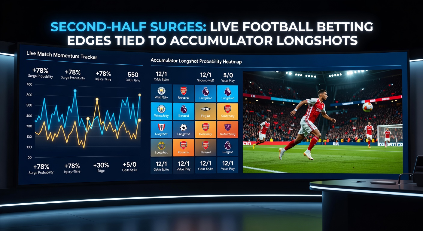 Graph illustrating second-half goal distributions across major football leagues, with peaks around the 70th minute