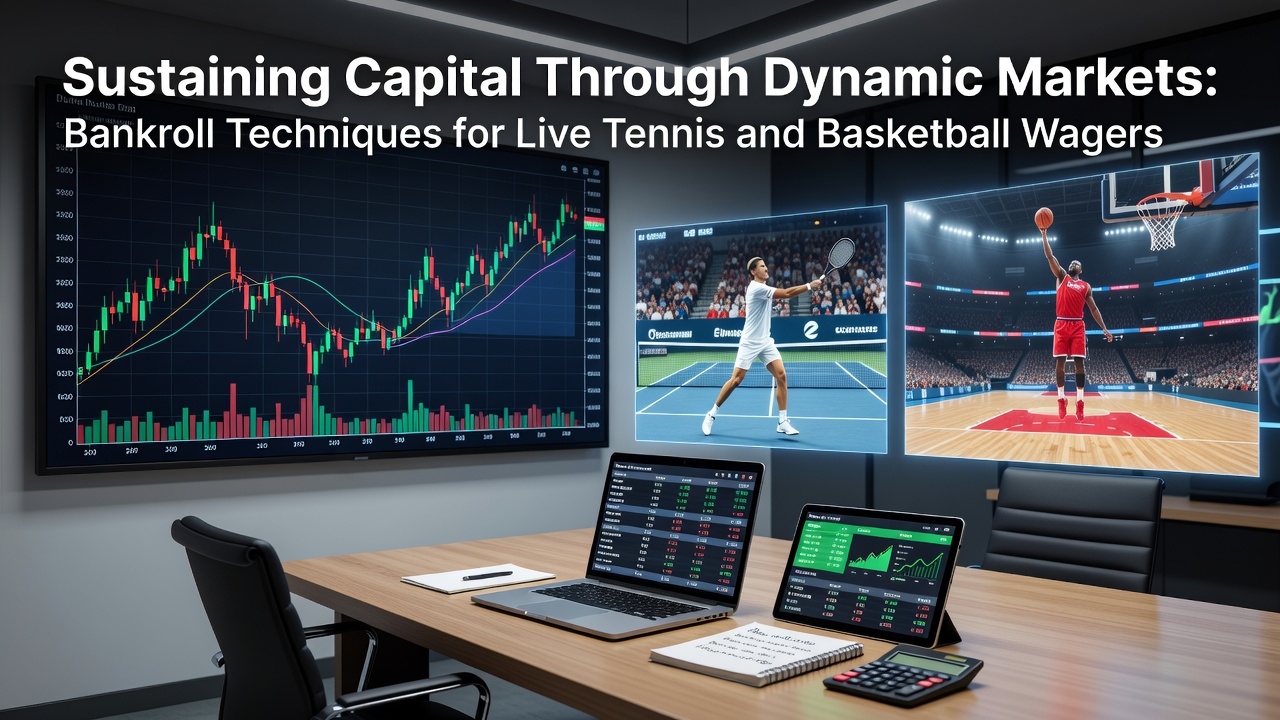 Live tennis match with betting odds overlay showing dynamic market shifts during a crucial set